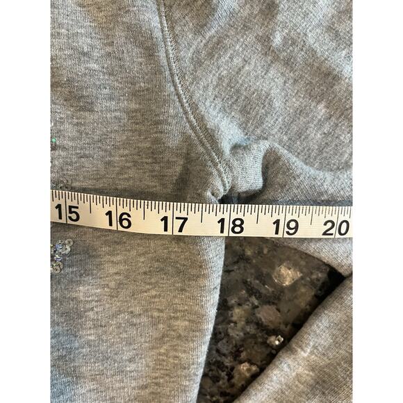 Victorias Secret Pink Graphic Limited Edition Sequined Hood Velour Hoodie SZ XS - Picture 4 of 6